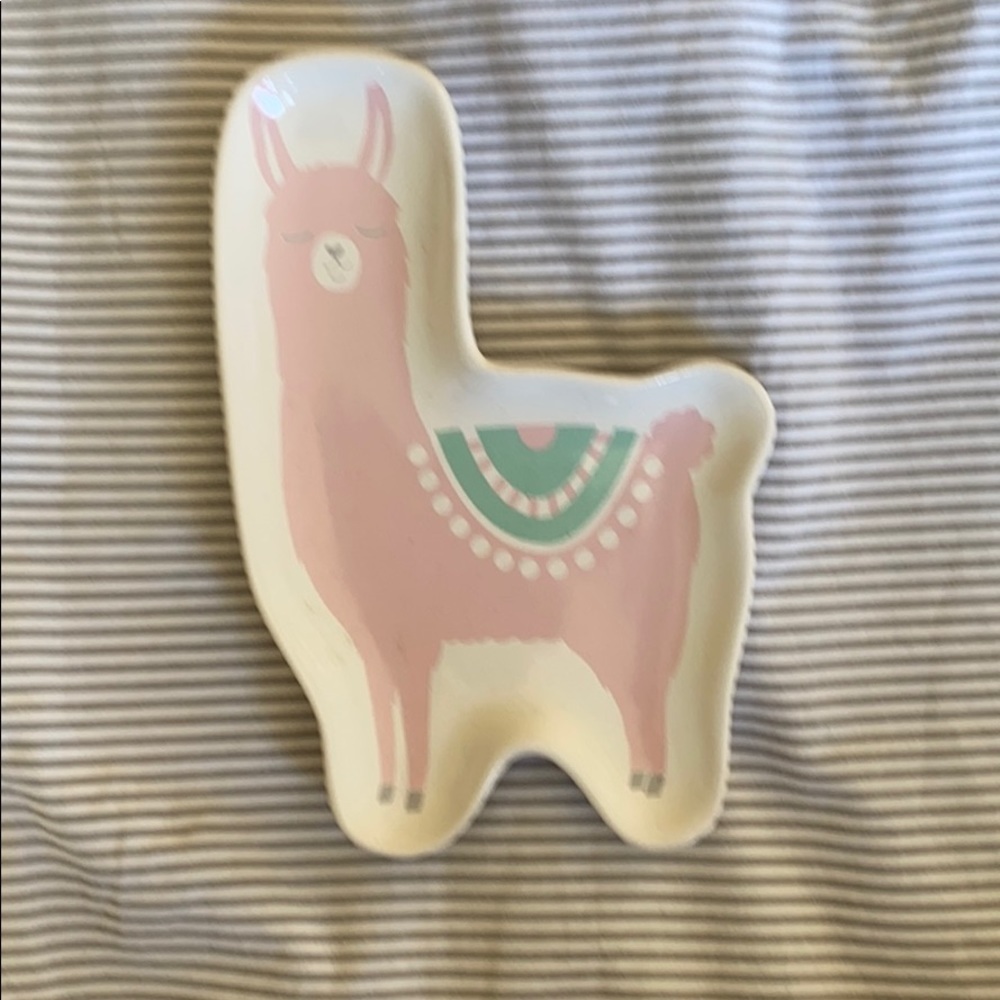 Pink Llama trinket dish